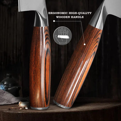 Home Safety Damascus Knife Sharp Damascus Chef's Knife - Professional Meat Knife made of authentic Damascus steel for kitchen - Hand-forged Cleaver, non-slip Pakkawood handle + Gift box