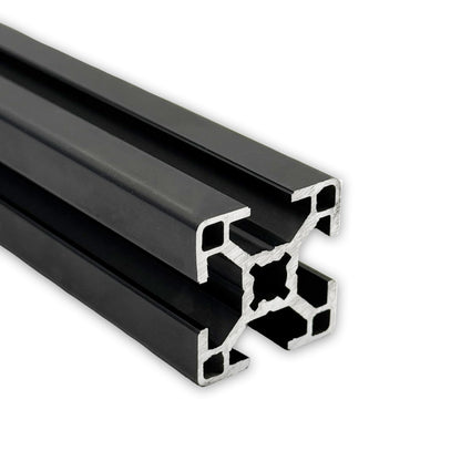 Aluminum profile 30x30 mm | Slot 8 | Length 1600 mm = 160 cm | black anodized E6/C35 | Aluminum profile | Slot profile | Lightweight | Mounting system