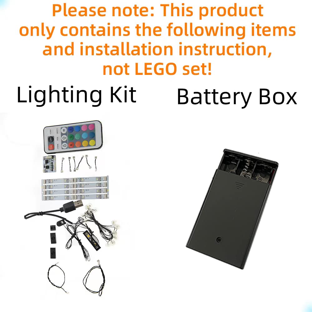 GEAMENT LED Light Kit (Remote Control) Compatible with Lego Grand Piano Building Set for Adults - Lighting Set for Ideas 21323 (Model Set Not Included)