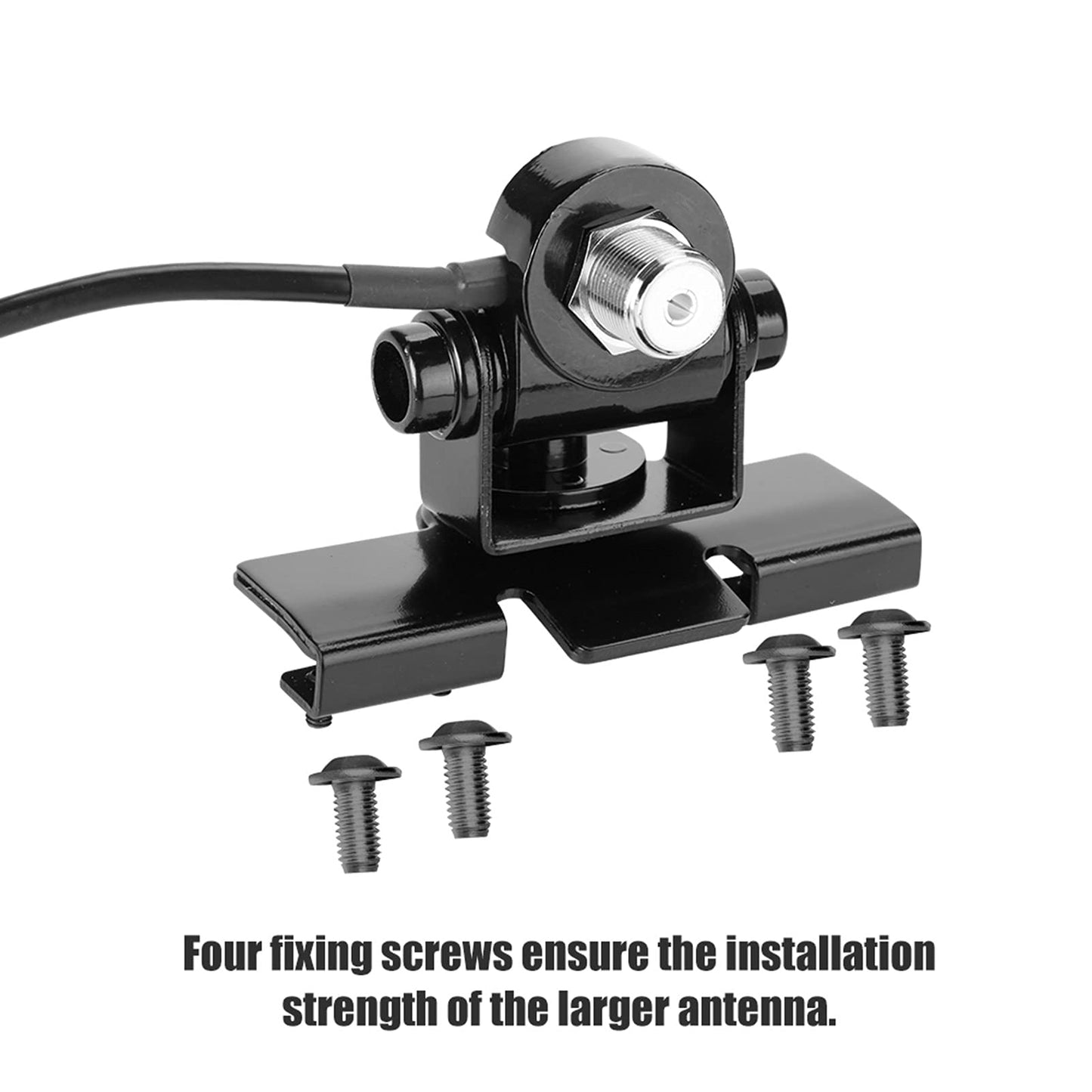 Car antenna mount, mobile phone car antenna clip clamp antenna mount base with 5-meter extension cable (removal tool included)