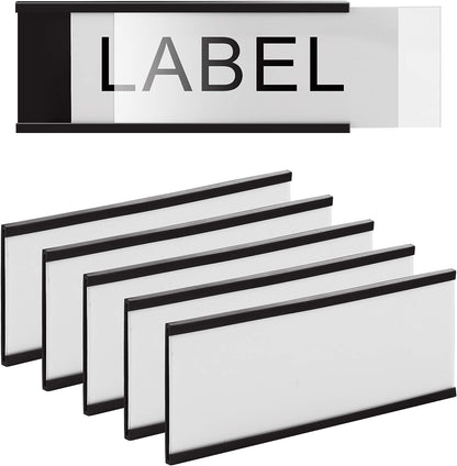 LLPT Magnetic Label Holders | Writable Magnetic Labels for School Office Whiteboards Refrigerators Magnetic Boards (MH26100) | 50 Pieces | 25MM x 100MM