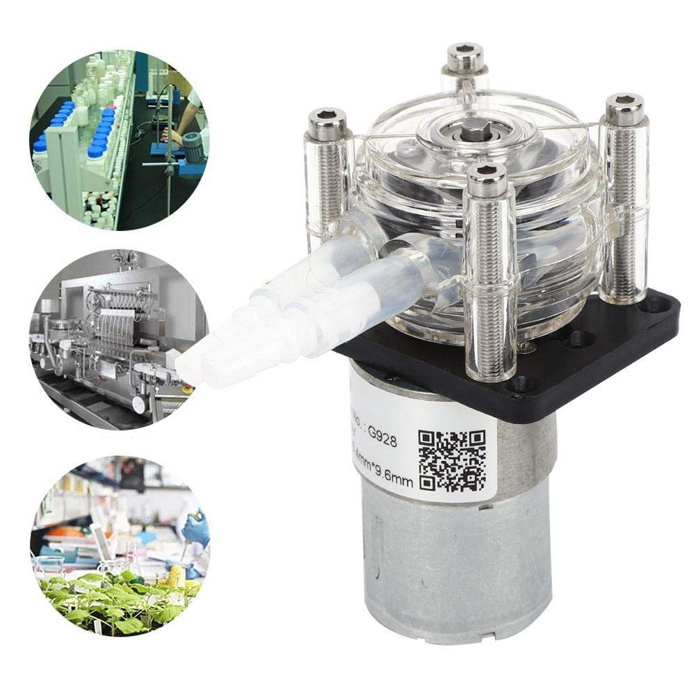 Fafeicy G928 24V Peristaltic Pump with card slot design, 500 ml/min high flow peristaltic pump. High-quality dosing pump for aquarium laboratory, 304 stainless steel screw, and ball bearing (24V)
