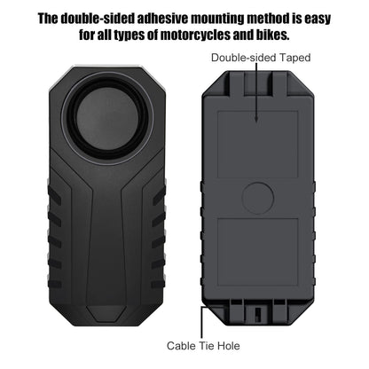 NineLeaf bicycle alarm with remote control, anti-theft bicycle alarm system for motorcycle, car, scooter, wireless vibration detection, 113dB super loud anti-theft protection.