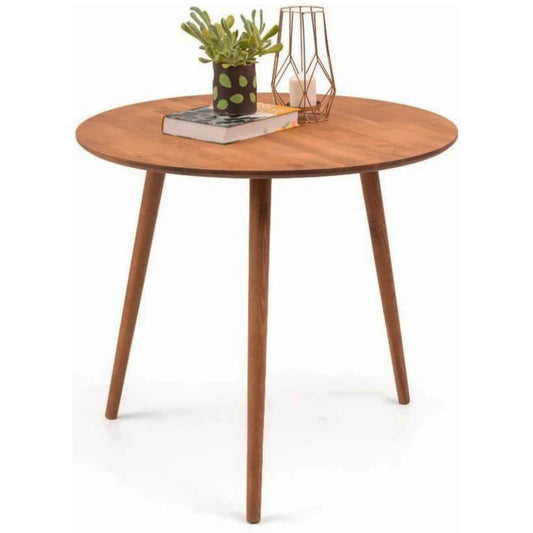 Gozos Oviedo Round Dining Table, Stylish Kitchen Table made of Solid Beech Wood, Wooden Dining Table with Easy Assembly - Solid Living Room Table - Vintage Table Ø 80 cm