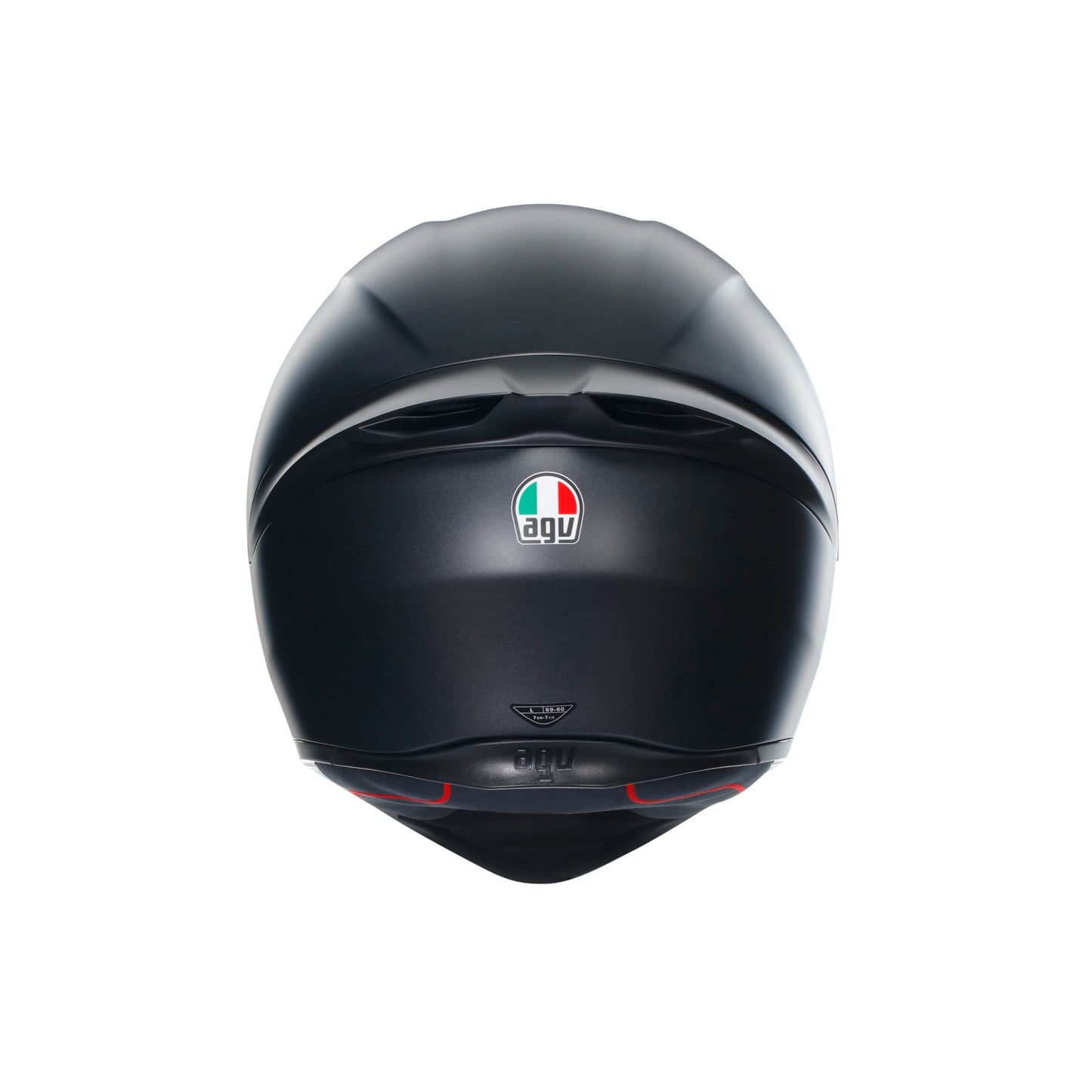 AGV - K1 S E2206 motorcycle helmet, men's ECE full-face motorcycle helmet, racing style with aerodynamic spoiler, scratch-resistant visor, 190° field of view, with intercom ready, matte black.