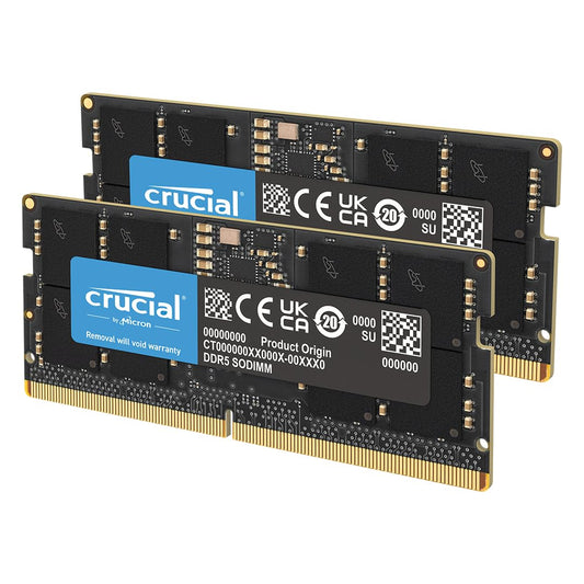 Crucial DDR5 RAM 32GB Kit (2x16GB) 5600MHz SODIMM, memory for laptop/notebook, mini PC (also 5200MHz / 4800MHz) CL46 - CT2K16G56C46S5