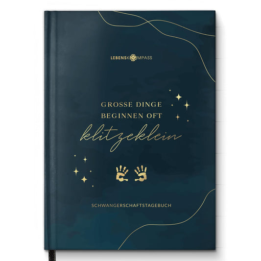 "Life Compass® Pregnancy Journal "TWINKLE" Pregnancy book for memories, reflection, and mindfulness - Pregnancy diary with space for photos and notes - A5"
