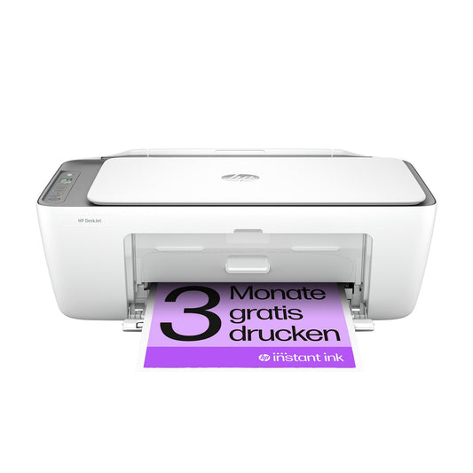 HP DeskJet 2820e all-in-one printer, 3 months of free printing with HP Instant Ink included, printer, scanner, copier, Wi-Fi.