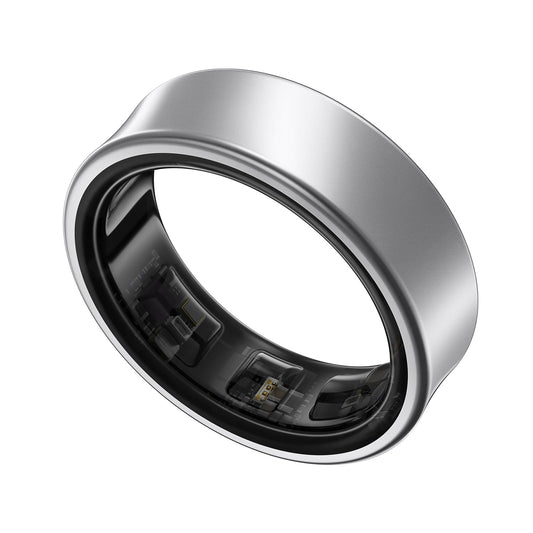 Samsung Galaxy Ring, smart ring with titanium case, Samsung Health with AI, sleep tracker, fitness tracker, size 10 (US), titanium silver.