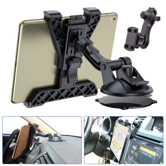 OHLPRO Tablet Car Mount, 360° Rotatable Adjustable iPad Car Holder, Dashboard Windshield Mount, for 6-11 Inch, Compatible with iPad, Samsung Tab, Huawei, and more.
