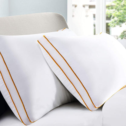 Maxzzz pillows, 65 x 65 cm, 2 pieces, anti-mite, anti-sweat, hypoallergenic, soft pillow, 100% polyester fiber, breathable, comfort and effective support.