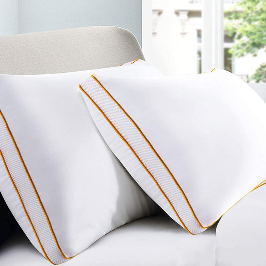 Maxzzz pillows, 65 x 65 cm, 2 pieces, anti-mite, anti-sweat, hypoallergenic, soft pillow, 100% polyester fiber, breathable, comfort and effective support.