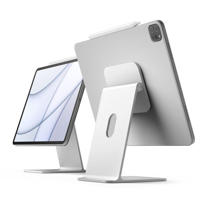 elago Magnetic Tablet Stand - Compatible with iPad Pro 12.9" (6th/5th Gen) and 11" (4th/3rd Gen), Air 10.9" (5th/4th Gen), Mini 8.3" (6th Gen), Nintendo Switch 2 (Silver)
