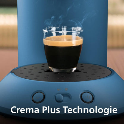 Philips Senseo Original Plus Coffee Pod Machine, Coffee Strength Selection, Coffee Boost Technology, Recycled Plastic, Peacock Blue (CSA210/00)