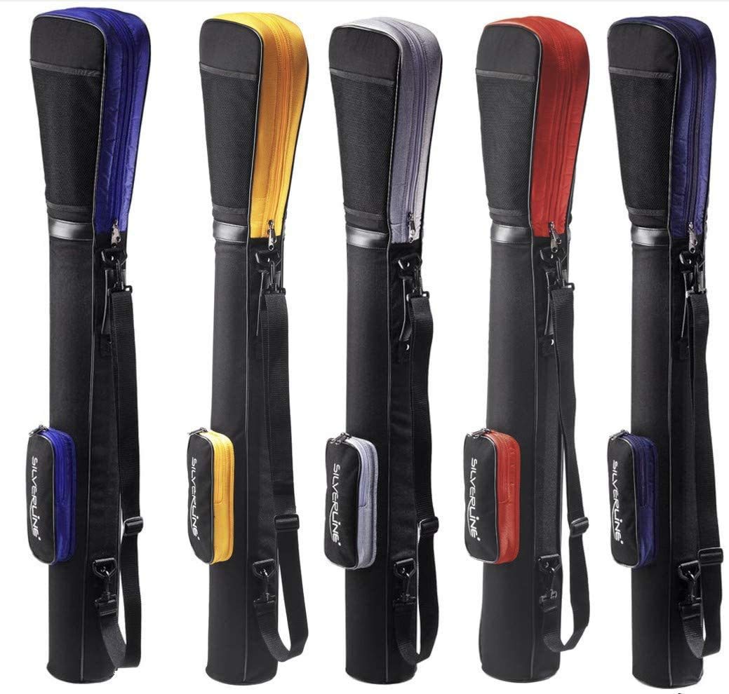 Golf bag/pencil bag/travel bag/range bag/pistol bag/carry bag with integrated protective cover and external pocket in color: black - red.