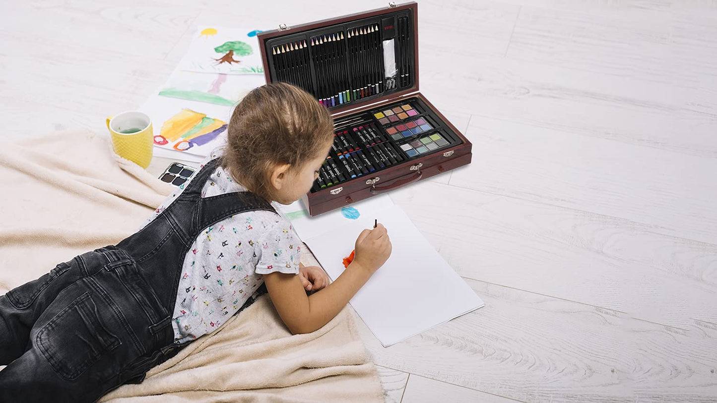 ISO TRADE 142-piece paint set in a case for artists painters creative art 15611