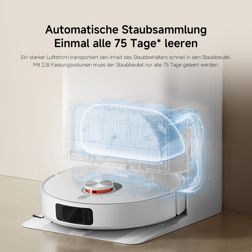 Xiaomi Robot Vacuum X20 Pro - 7000 Pa suction power, dual mop system, 75 days dustbin capacity, 4 cleaning modes, and 5200mAh battery for thorough and smart household cleaning.
