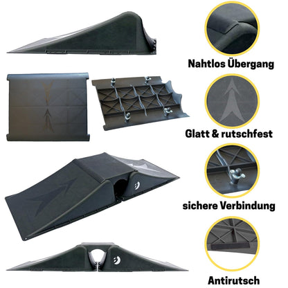 BEST SPORTING Skateboard/BMX/Skater & RC Cars Ramp Set I 3-piece Skater ramp I stable skateboard ramp I high-quality scooter ramp