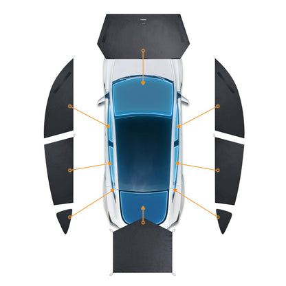 Havnby 2020-2024 Tesla Model Y Curtains Car Privacy Sunshade Windshield Sunshade for Camping Foldable Car Accessories UV and Sun Protection 8 Pieces