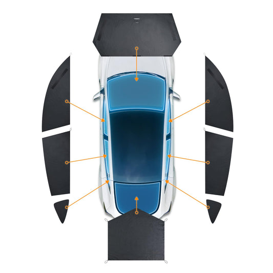 Havnby 2020-2024 Tesla Model Y Curtains Car Privacy Sunshade Windshield Sunshade for Camping Foldable Car Accessories UV and Sun Protection 8 Pieces