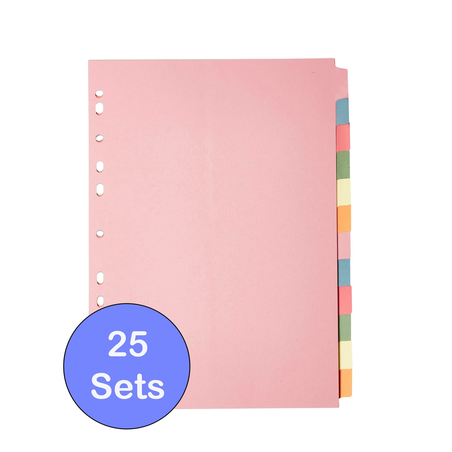 A4 folder dividers, 12-part filing system for ring binders & file folders, 25 pieces, folder and compartment dividers with writable colored index tabs The Paper Shop