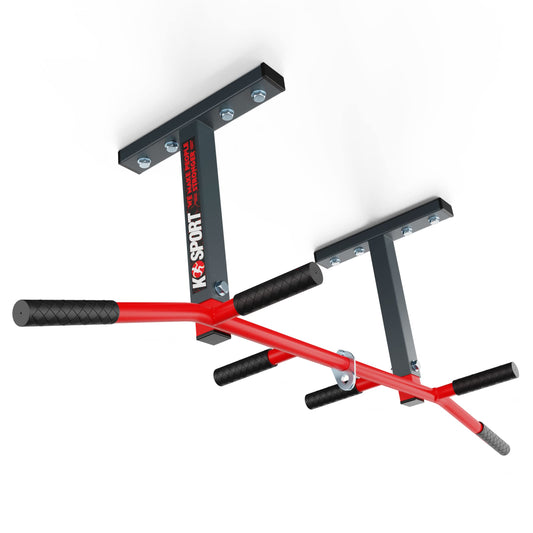 K-Sport: Ceiling mounted pull-up bar I Power station with pull-up bar & 3 grips I Chin-up tower for muscle training I Pull Up Mate, incl. E-Book