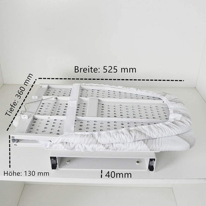uyoyous Pull-Out Ironing Board 180° Rotatable Drawer Sliding Ironing Table Foldable Built-in Ironing Board with Heat-Resistant Cover for Closet Living Room Laundry Room 95.6 x 30 cm