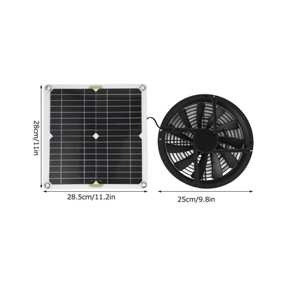 VBESTLIFE Solar Panel Fan, 3000 RPM, waterproof greenhouse ventilator, with metal protective grill, suitable for small chicken coops, sheds, pet houses, window exhaust.