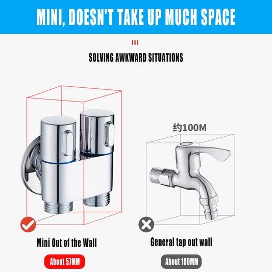 Bidet Handheld Sprayer Set, High-Quality Polished Copper Bidet Sprayer with G1/2" Valve and a G3/8", Chrome Handles, Bidet Fixtures for Shower Bathroom Hygiene Toilet Paper Cloth Diaper Cleaning (1#)