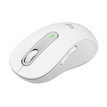 Logitech Signature M650 L Wireless Mouse - for large hands, Quiet Clicks, Customizable Side Buttons, Bluetooth, Multi-Device Compatibility - White