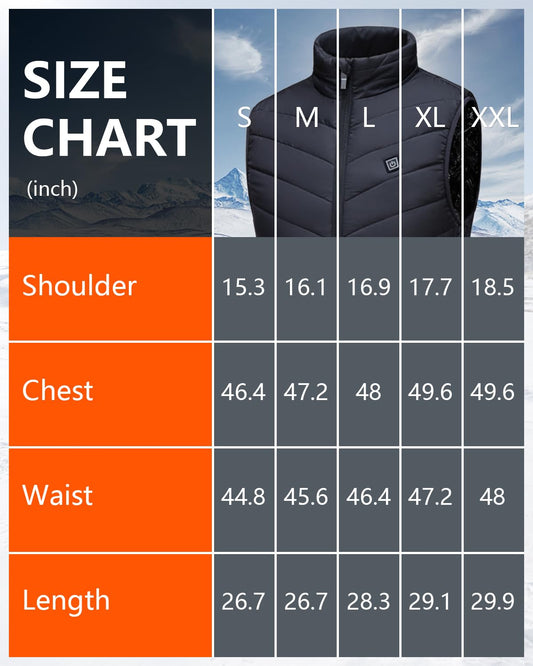 Aunus Heated Vest Electric Heated Jacket for Men Women, Heated Vest USB with 9 Heating Zones, Heated Vest Men Women with 3 Temperature Levels, Black M
