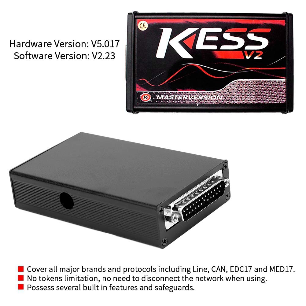 ECU Diagnostics Scanner Tool ECU Programmer Tool KESS V2 V5.017 ECU for OBD2 Prog for Rammi Tool Unlimited Token Auto Diagnostic Tool
