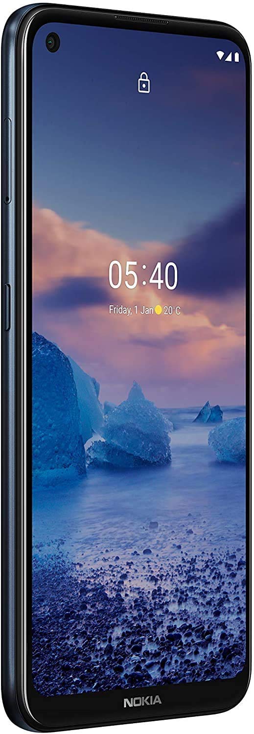 Nokia 5.4 smartphone with 6.39-inch HD+ display, 4GB RAM, 128GB storage, 48MP quad camera, Qualcomm Snapdragon 662, 2-day battery life, Android upgrades, dual SIM - Polar Night