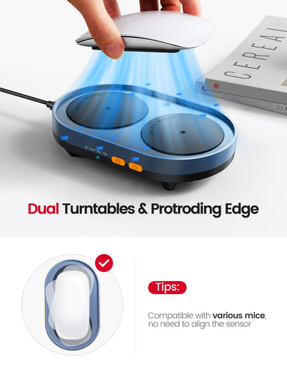 VAYDEER Mouse Mover, no need to calibrate cursor, undetectable, silent mouse shaker, simulates realistic mouse movement, with adjustable intervals and on/off switch.