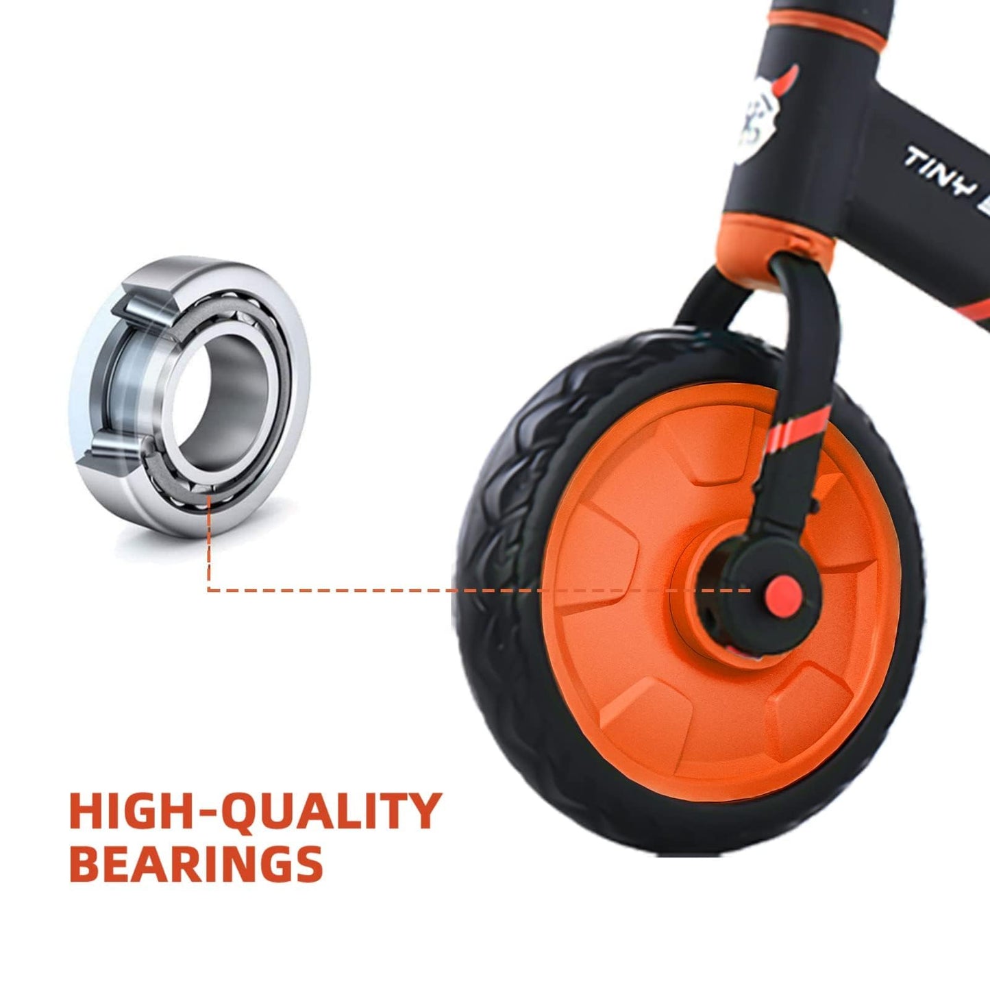 ZavoFly 4 in 1 balance bike, kids tricycle, tricycle for children aged 3 to 5 years old (Orange)