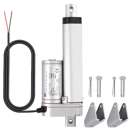 Justech linear motor linear drive 12V spindle drive actuator adjustable drive gate opener linear actuator motor DC 1500N 100mm linear technology electric motor putter DC motor for car furniture etc.