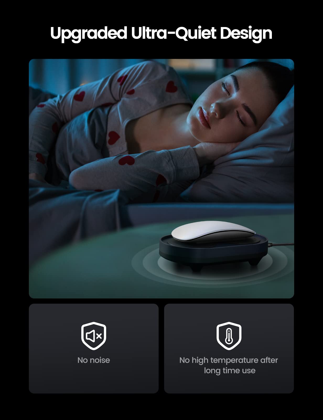 VAYDEER Mouse Mover, no need to calibrate cursor, undetectable, silent mouse shaker, simulates realistic mouse movement, with adjustable intervals and on/off switch.
