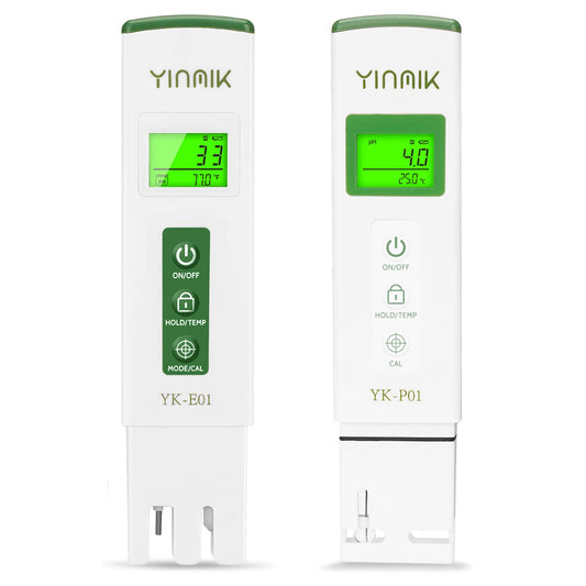 YINMIK Digital pH Meter and TDS Tester Set, TDS EC with a Horizontal Screen, ppm Meter Water, Pool pH Meter, TDS EC Meter for Drinking Water, Aquarium...