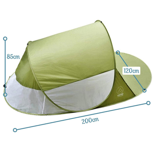 CANYON CRUISE Beach Tent Pop Up Beach Shelter Windbreak on the Beach Instant Self-Assembling Sunshade Outdoor Tent Automatic Shell with UV Protection (Green)
