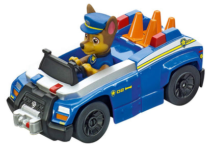 Carrera 369-3033 FIRST PAW PATROL On the Track 2.4m Race Track Set | 2 remote-controlled vehicles featuring Chase and Marshall | includes hand controller & track pieces | toy for kids 3+ years old