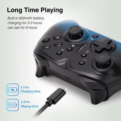 VooFun Switch Controller, Wireless Switch Pro Controller compatible with Switch/OLED/Lite/PC Windows, Bluetooth Gamepad with motion control, dual vibration, turbo, wake-up function.