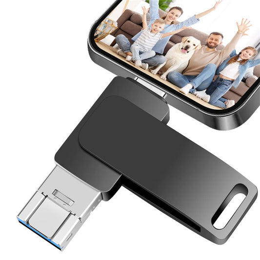 Mofboz USB Stick 512GB 4 IN 1 Waterproof USB Flash Drive USB 3.0 Memory Stick External Storage USB C Stick for Mobile Phone Computer Laptop PC Android External Storage