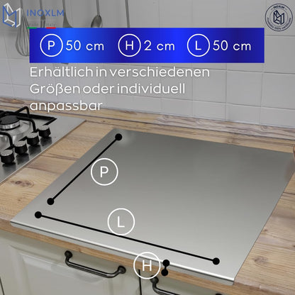 INOXLM Stainless Steel kneading board, stainless steel countertop with various sizes, for kitchen, bar, restaurants, stainless steel kneading board with cutting board stand.