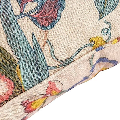 Makimoo outdoor dining chair cushions, comfort patio seat cushions, 110 x 52.5 x 11.5 cm, single frame and zipper (Khaki Blossom Essence, 4)