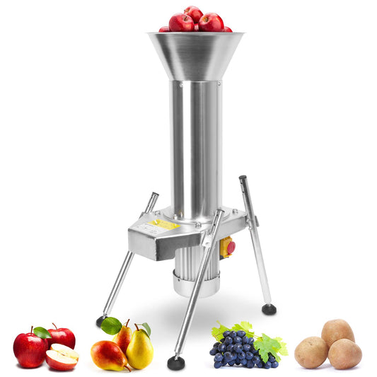 STREND PRO fruit shredder stainless steel with 1100W/2800rpm motor - Electric fruit shredder for potatoes/fruits and berry grinder - Electric beet/fruit mill for effortless chopping - Stainless steel fruit mill