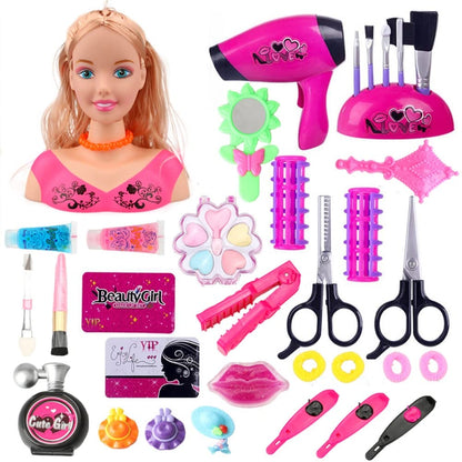 Hiraith dolls bust styling and makeup, 24/35 accessories, doll for styling and makeup, doll for makeup and styling, toy for girls 3 years and up