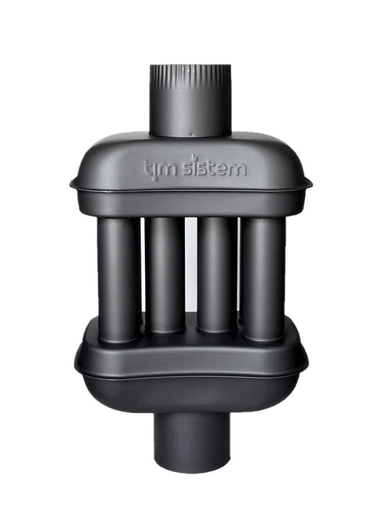 TimSistem 120mm exhaust heat exchanger, warm air exchanger, chimney pipe, smoke gas cooler, exhaust pipe diameter (60 cm)