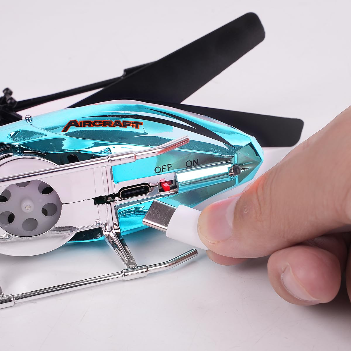 VATOS RC helicopter for boys, 2.4G remote control helicopter with LED light for kids aged 12 and up, fixed height, one-button takeoff, RC planes for boys and adults.