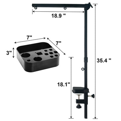 SHELANDY Grooming Arm with Clamp for large and small dogs, 35 inches, height adjustable, including Two Non-sitting Haunch Holder, Black