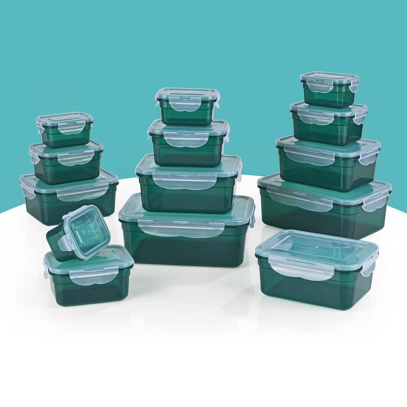 GOURMETmaxx Fresh-keeping containers with Klick-it lid 14-piece set | Storage box for meal prep | Airtight, leak-proof & stackable storage containers with lids | BPA-free